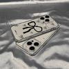 Colorful Small Bow Phone Case For iPhone 16 15 14 13 12 11 Mini Pro Max X XR XSMax 7 8 Plus Transparent Soft TPU Back Cover