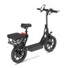 AOVOPRO Elektroroller für Erwachsene mit Sitz Hinterkorb 500W Heckantriebsmotor 48V Akku Faltbares Design