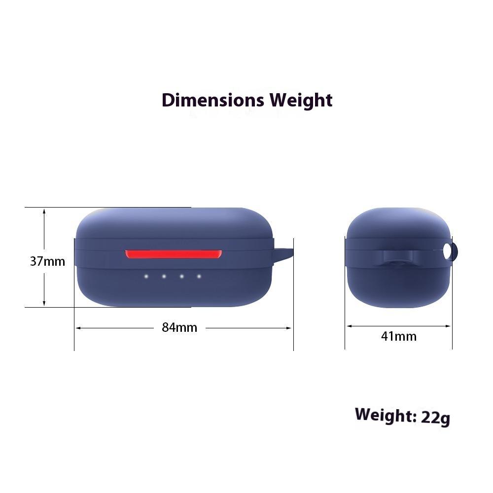 For TOZO NC9 Case Bluetooth-compatible Earphones Soft Silicone Cover with Anti-Lost Buckle