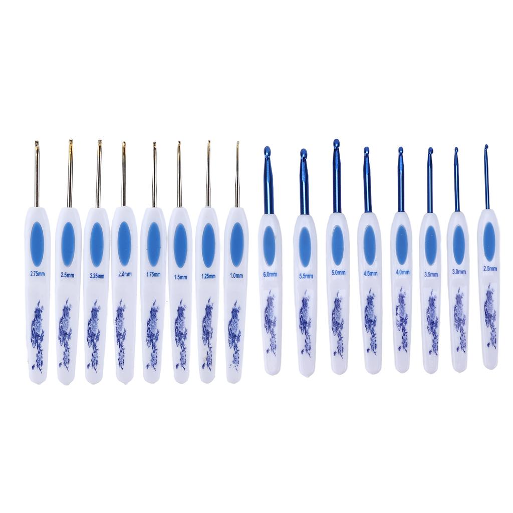 Haaknaalden Set Ergonomisch Ontwerp Handvat Stevig Haken Comfortabel Gebruiken DIY Breigereedschap voor Liefhebbers