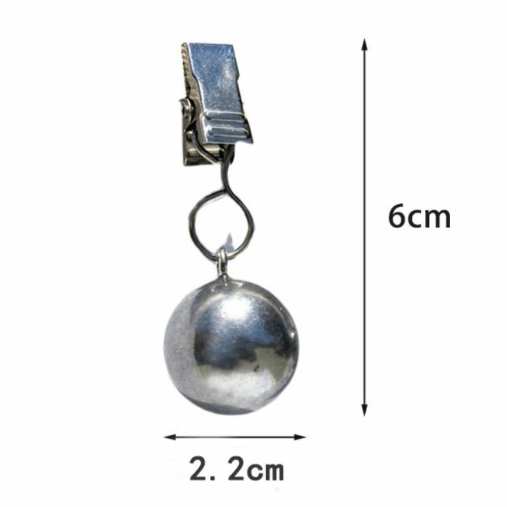 4pcs Windproof Tablecloth Weights Clips Solid Metal Ball Table Cover Pendant Clips  Home Dining