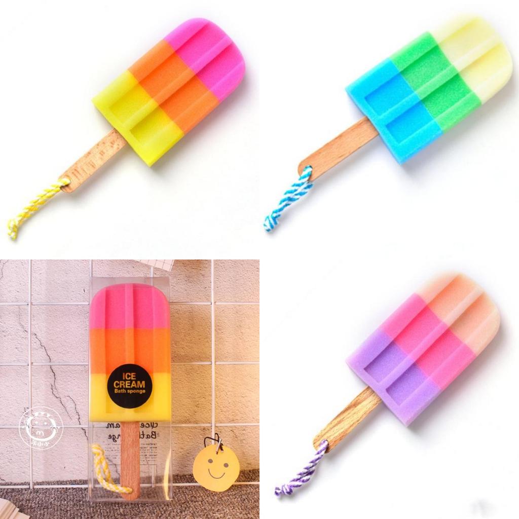 Creative Ice Cream Sponge Bath Brush For Kids With Gentle Cleaning Fun