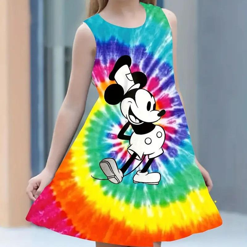 Sleeveless Round Neck Vest Dress Dress Dresses Yangqi Cute Anime 3D Digital Printing Pattern Princess Dresses
