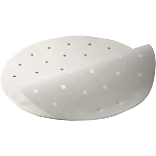 Hist Steamer Sheets, 50 Sheets, Disposable Round Perforated Cooking Paper Sheets for Commercial Kitchens (18cm Diameter, 50 Sheets)