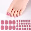 34tips UV Free Gel Toenail Sticker Solid Full Cover Gel Toenail Wraps Self-Adhesive Foot Nail Art Decoration