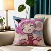 Hot Anime T-Tokyo Mew Mew  Square Double-Sided printed Pillow Case Bedroom Bedside Pillow Sofa Cushion Cover