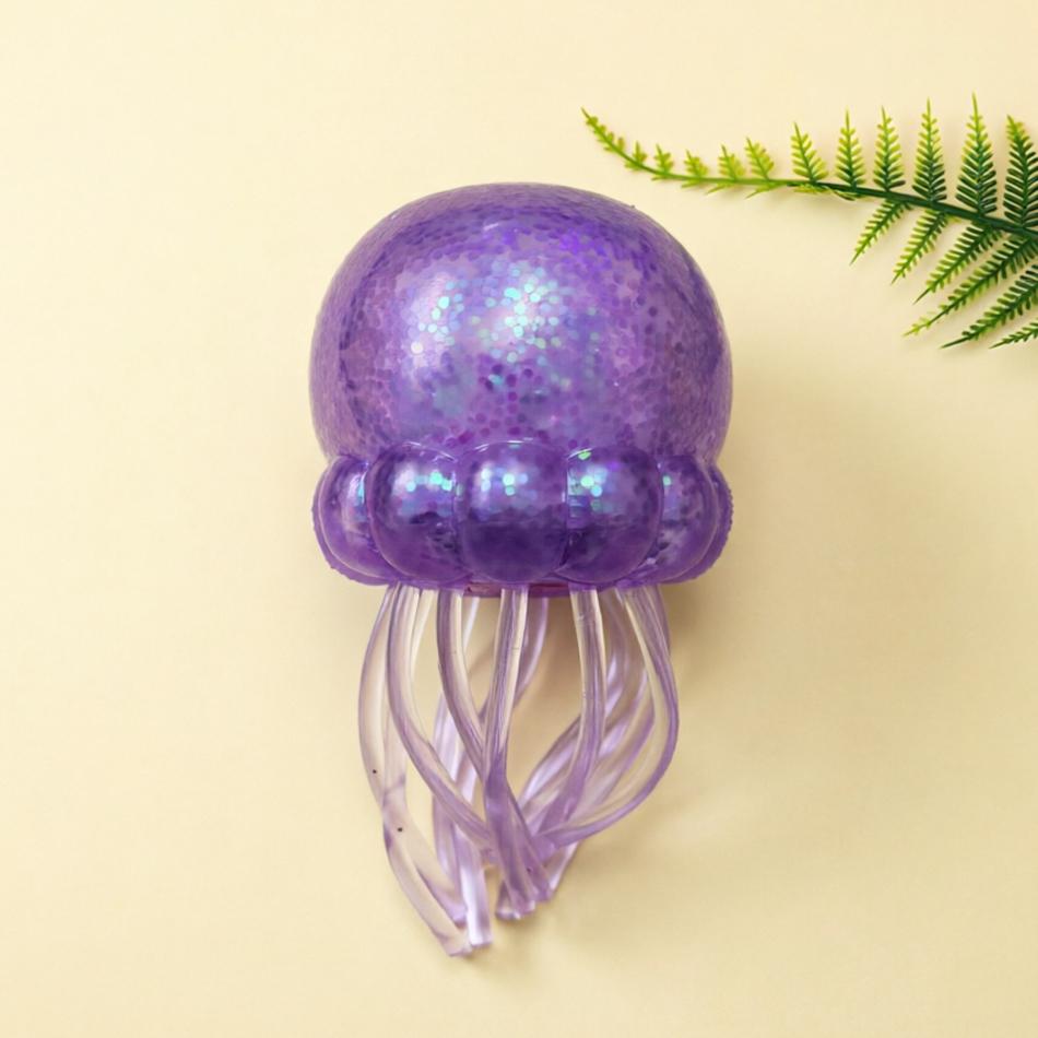 Hot! Push Bubble Squish Jellyfish Fidget Toy Super Solid Squish Stress Relief Squeeze Ball For Adults Anxiety Sensory Toy Gift