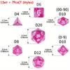 35Pcs Polyhedral DND Dice Set with Black Drawstring Pouch, Color-Coded Faces RPG/D&D Tabletop Game Accessories ZSY