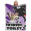 Skibidi Toilet Funny Blanket Fleece Sofa Throw Blanket Portable Throw Blankets for Home Bedroom Travel Throws Bedspread Quilt