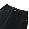 2025 Autumn/Winter Women's White High-Waisted Cropped Jeans – Petite Narrow Straight-Wide Leg Pants.