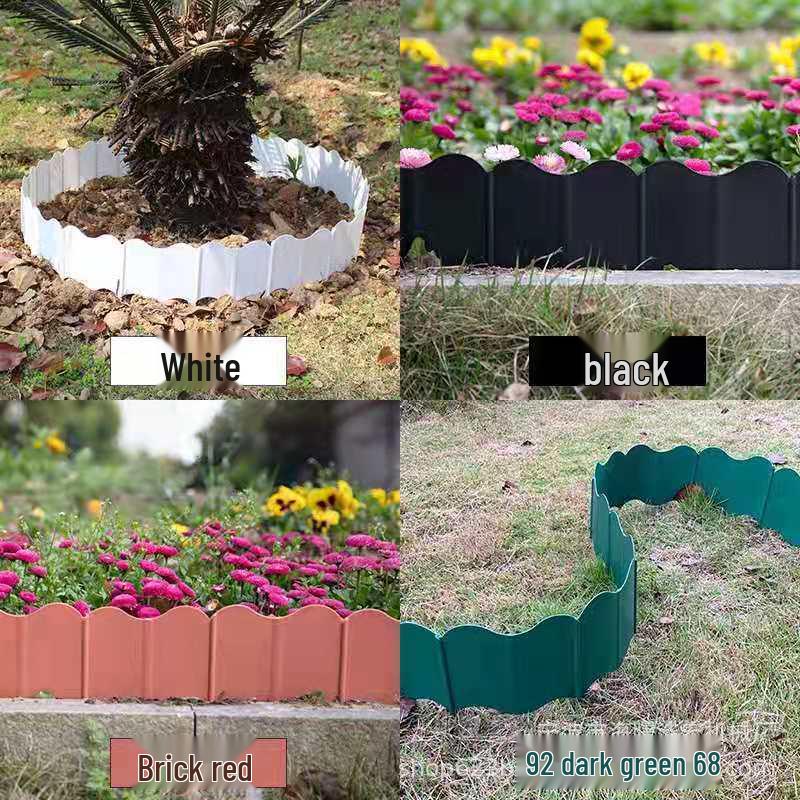 Small Decorative Plastic Picket Fence for Outdoor Gardens and Flower Beds