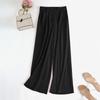 ZANZEA Spring Women Wide Leg Pants Elastic High Waist Long Trousers