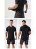 Men's Summer Quick-Dry Hooded T-Shirt - Ice Silk, Short-Sleeve, Elastic, Perfect for Fitness, Running, and Training.