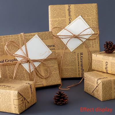 5 listov Vintage anglické noviny Kraftový papier Hnedý Kraft Vonkajší baliaci papier Na balenie darčekov Papier na balenie kvetov