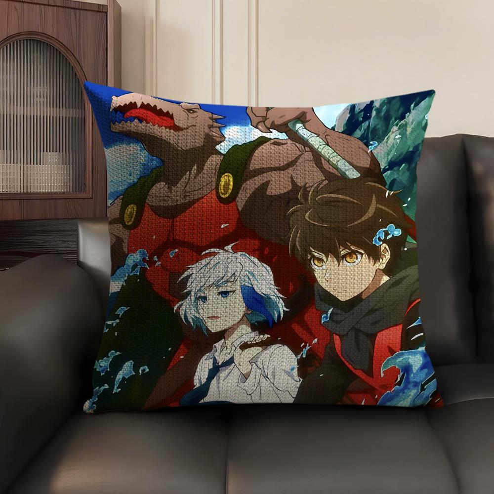 T-Tower Of Godd Anime Cushion Cover Natural Linen Organic Fabric Double-Sided Printing Sofa Home Decor Gift Pillow Case