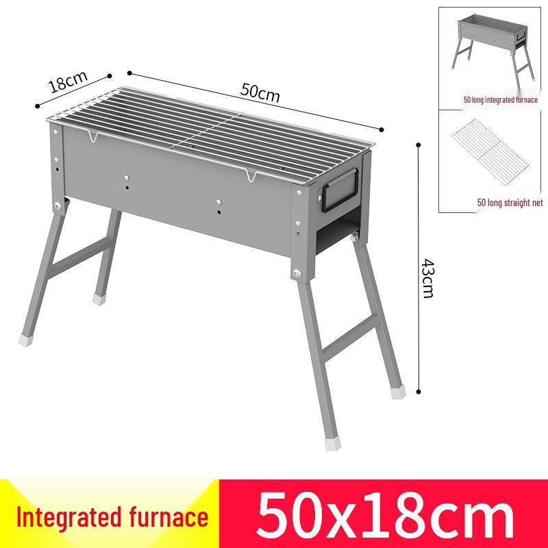 Butterfly Outdoor Charcoal Grill: Large, Thickened Portable BBQ Skewer Rack