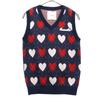 Heart Golf Knit Vest S Navy Women Used