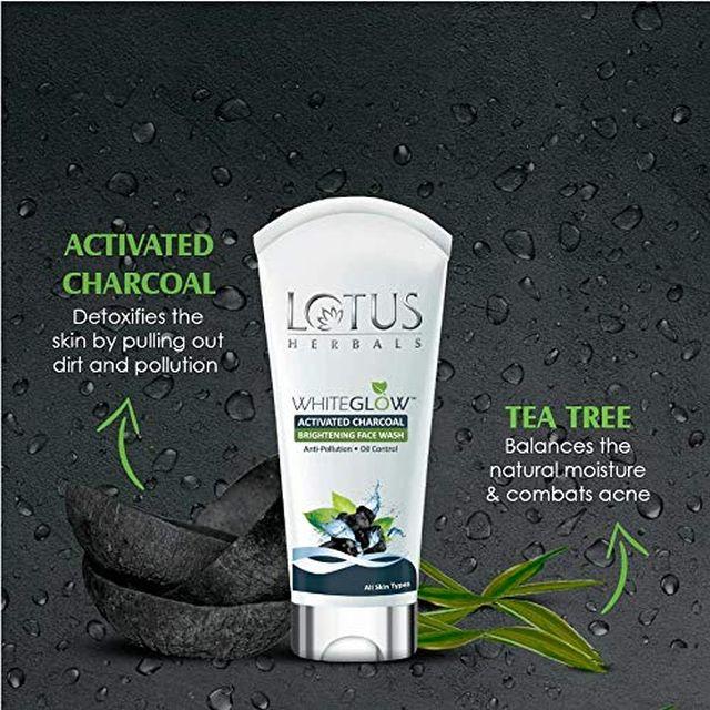 Lotus Herbals Whiteglow Activated Charcoal Brightening Face Wash