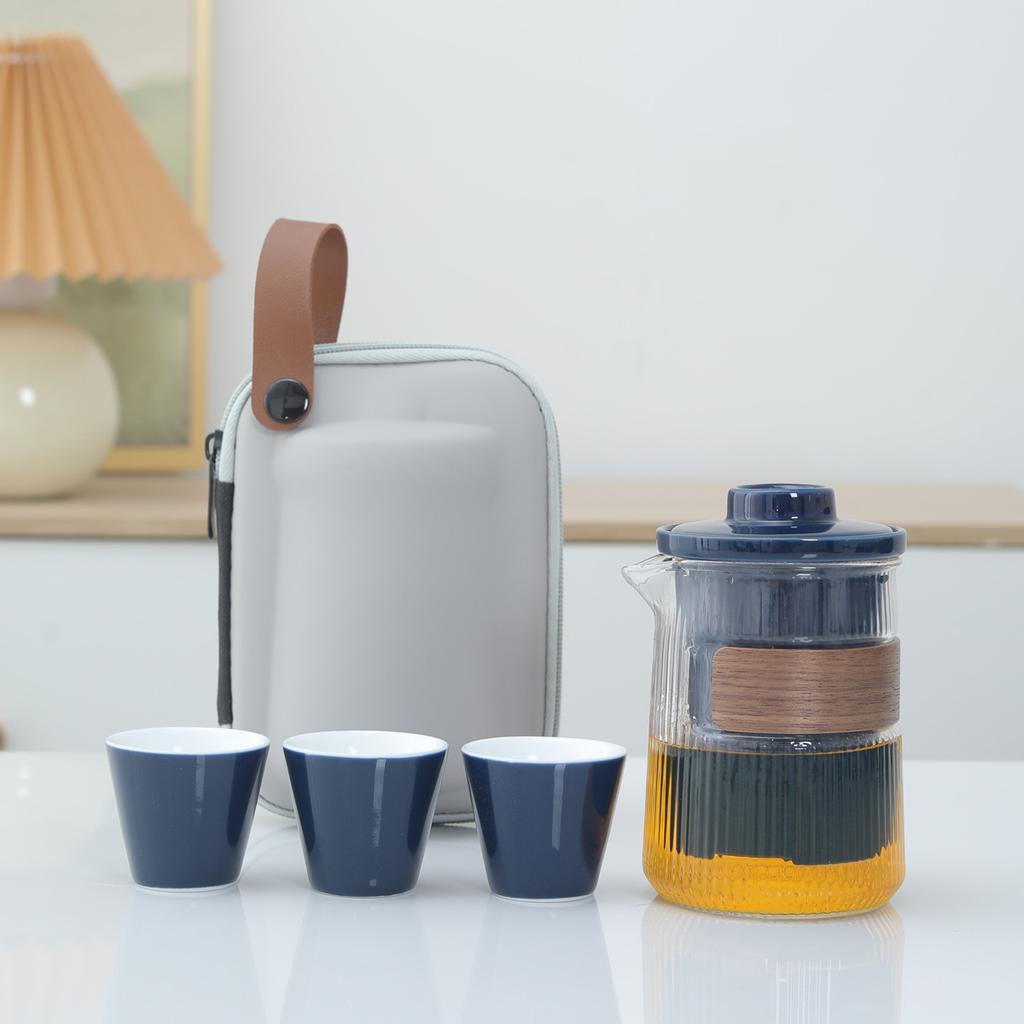 Ceramic Outdoor Camping Portable Travel Tea Set Business Company Bank Souvenir Gift Set