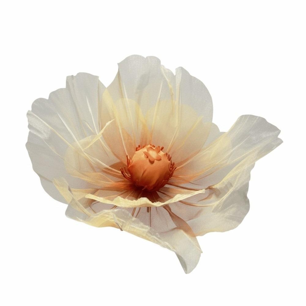 Single Flower Head Simulated Flower Silk Mesh Yarn Large Poppy Silk Screen Flower Beautiful Decoration Stand Props