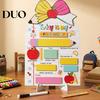Wooden Message Center First Day of School Sign, Reusable Chalkboard Sign for Kids, Back Small Hanging Board to Decorations Supplies Kindergarten