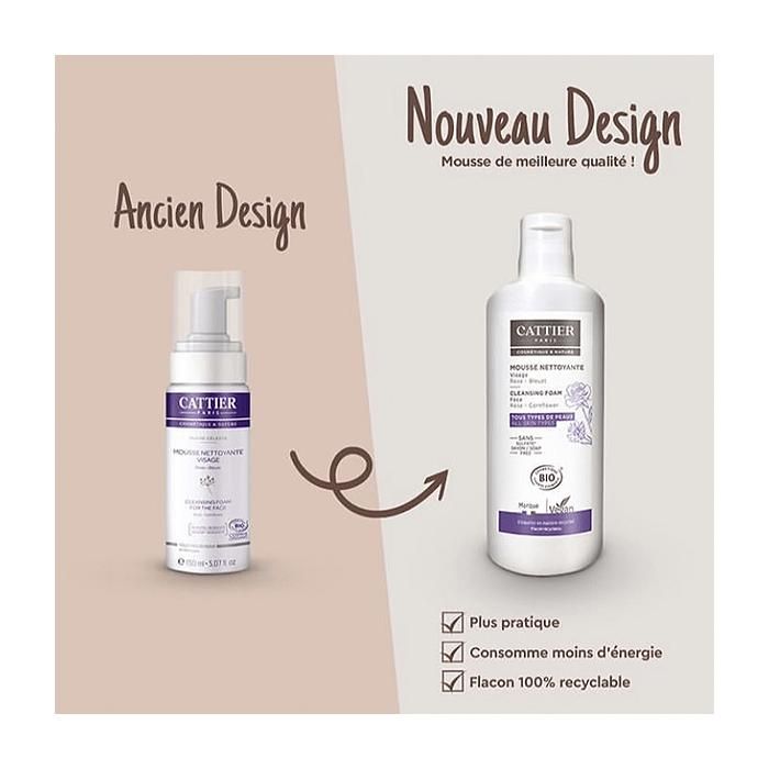 Cattier Mousse Nettoyante Nuage Céleste 150ml