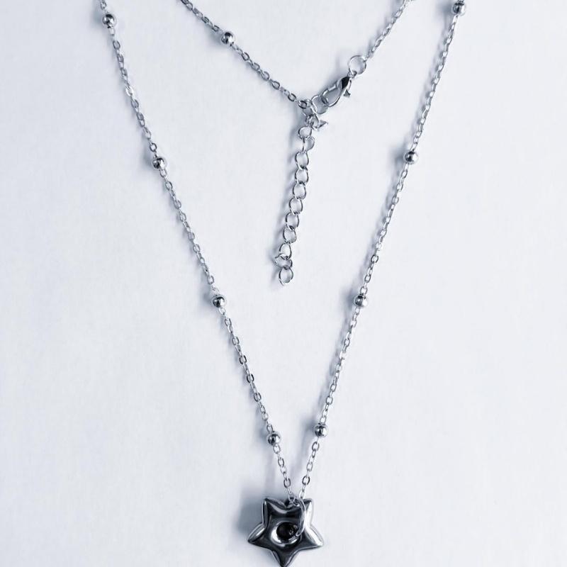 Fashion Five-pointed Star Pendant Necklace Personality Simple Women Geometric Necklace Zircon Party Gift Wholesale