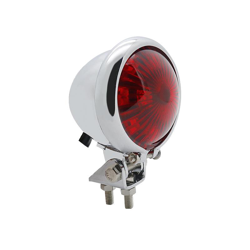 12V Red LED Motorcycle Tail Brake Light Stop Rear Tail Lamp for Chopper Bobber Cafe Racer Street Bike Motorbike Taillight