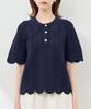 ROPE PICNIC Knit Pullover with Ripple Natural Women's Collar, GDM45030, (16)
