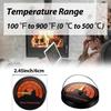Magnetic Fireplace Fan Stove Thermometer for Log Wood Burner Barbecue Oven Temperature Gauge Meter Tool