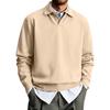 Men's Color Long Sleeve Shirt Casual Collared Top for Daily Wear