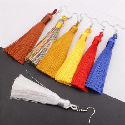 Fringe Variation of Colours Long Tassel Boho Exquisite For Women Popular Dangle Earrings Multicolor Fashion