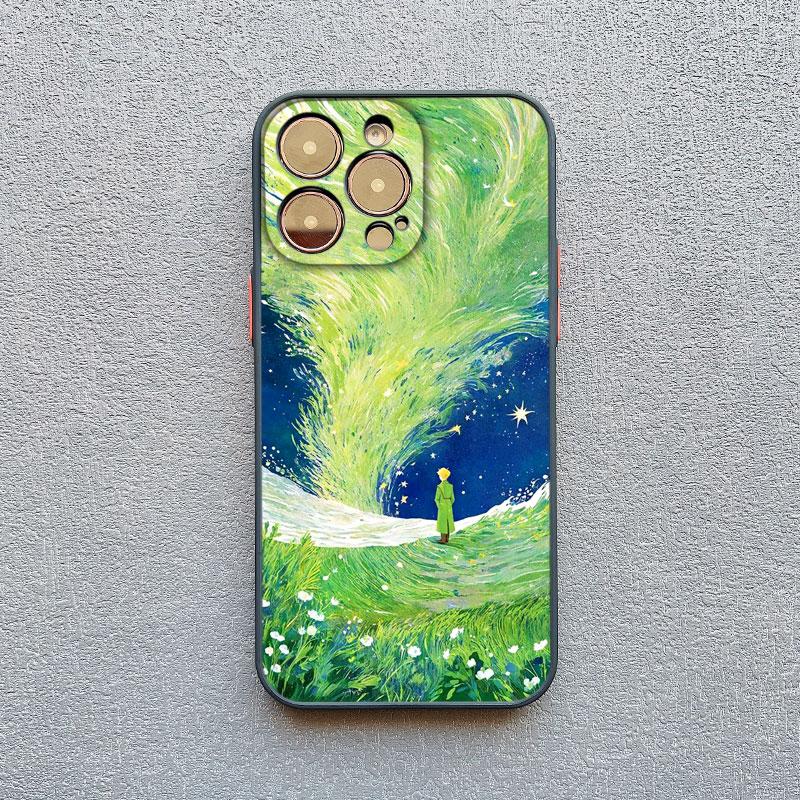 The Little Prince Starry Sky Phone Case For iPhone 17 16 15 14 Pro Max Plus 13 12 11 Pro Max Mini XR XS X 7 8 SE2 Shell Fundas