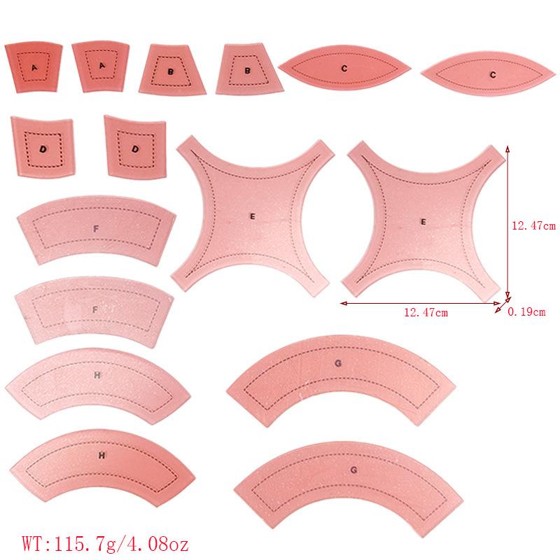 Acrylic Irregular 90° Sewing and Patchwork Ruler for Fabric Cutting
