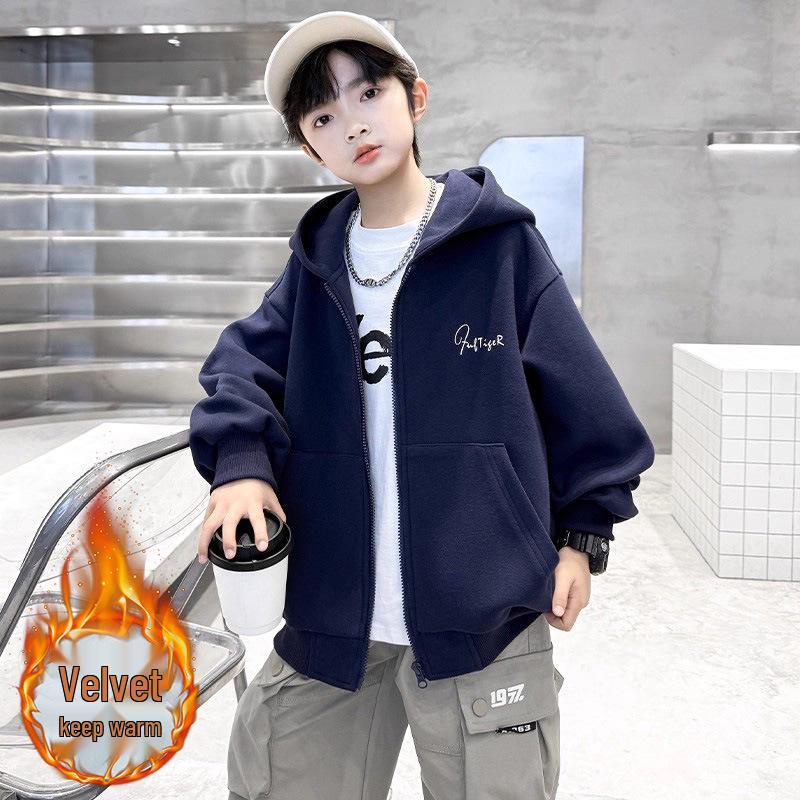 Chłopięca bluza rozpinana z kapturem - Kolekcja Jesień/Zima 2025