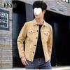 Men's Spring/Autumn Korean Style Denim Jacket - Trendy Loose-Fit Cotton Casual Jacket