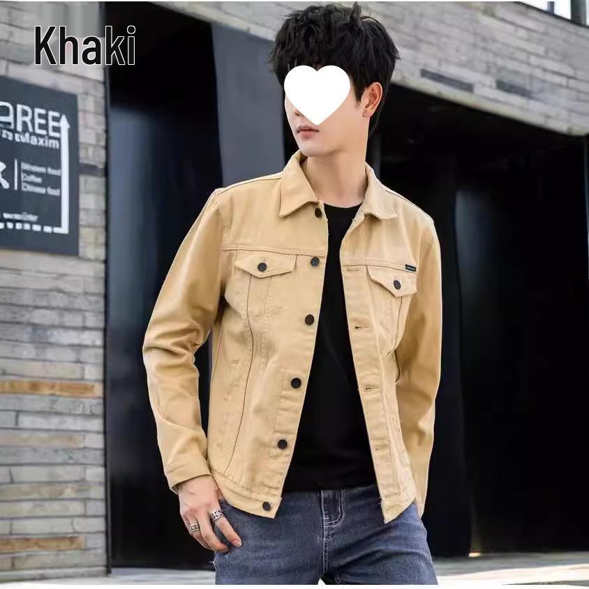 Men's Spring/Autumn Korean Style Denim Jacket - Trendy Loose-Fit Cotton Casual Jacket