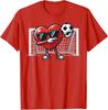 Valentines Day Football Heart Dab Soccer Cool Present Unisex T-Shirt