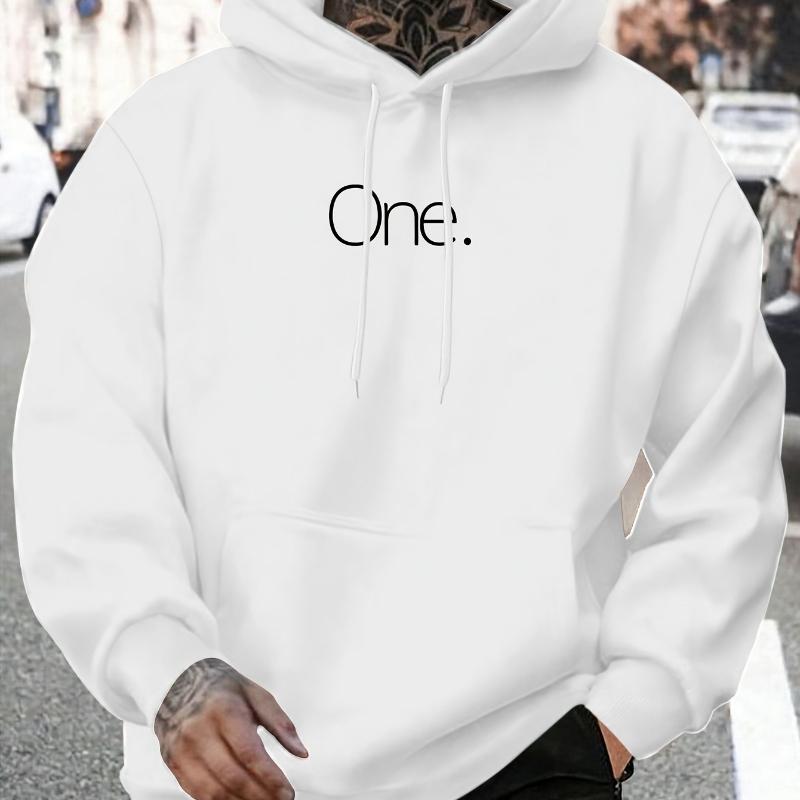 English Print Premium Hoodie,Soft & Skin-Friendly with Adjustable Drawstring Hood, Versatile Casual Style for Year Round Wear