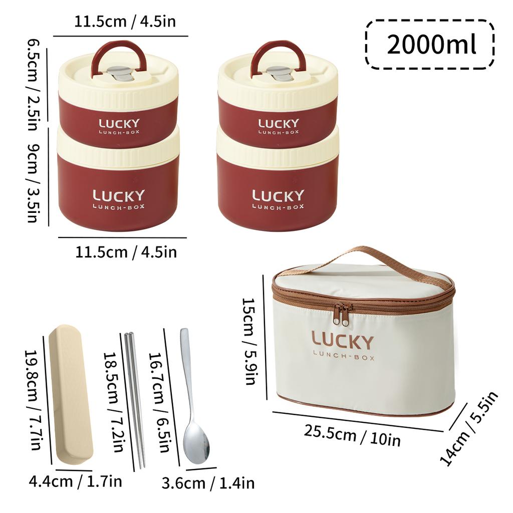 Portable Fruit Salad Lunch Container With Handle Leak Proof 304 Stainless Steel Thermal Lunch Box For Kid Student Microwave Safe