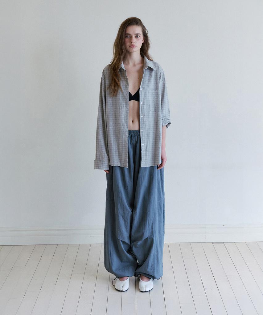 Lounellain Mac Curved Mesh Nylon Pants_Charcoal