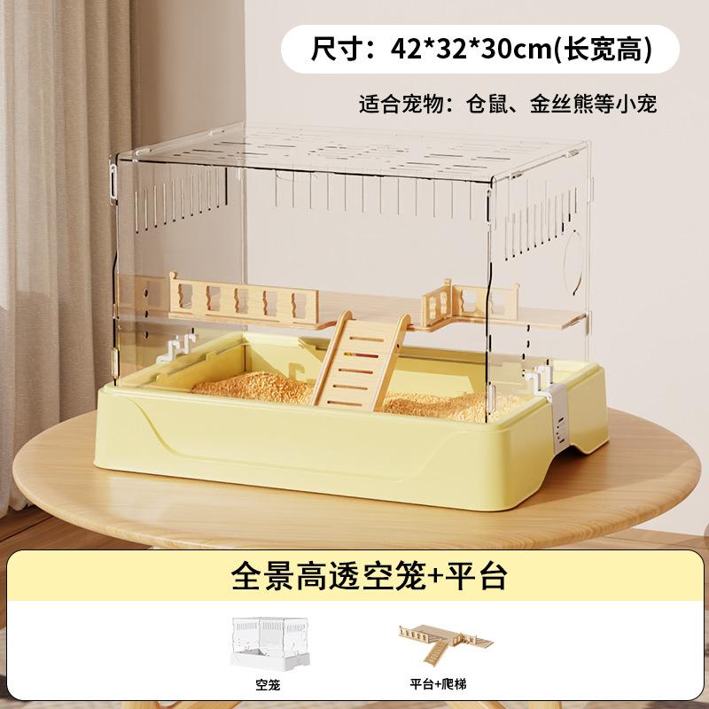 

Large Acrylic Hamster Cage Transparent Luxury Hamster Villa Golden Hamster Snug Nesting Area Prison Break Prevention Pet House