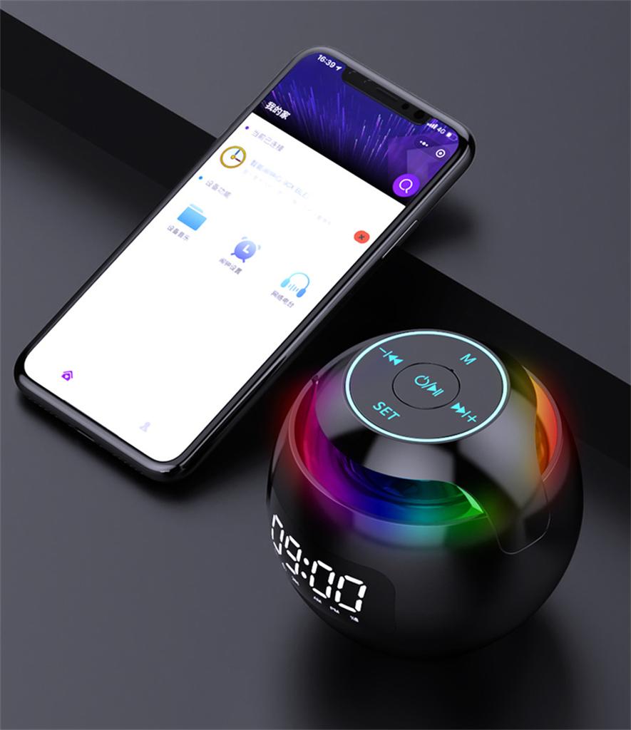 LED Lights Portable Wireless Bluetooth Speaker Outdoor Subwoofer Speaker Mini Sound
