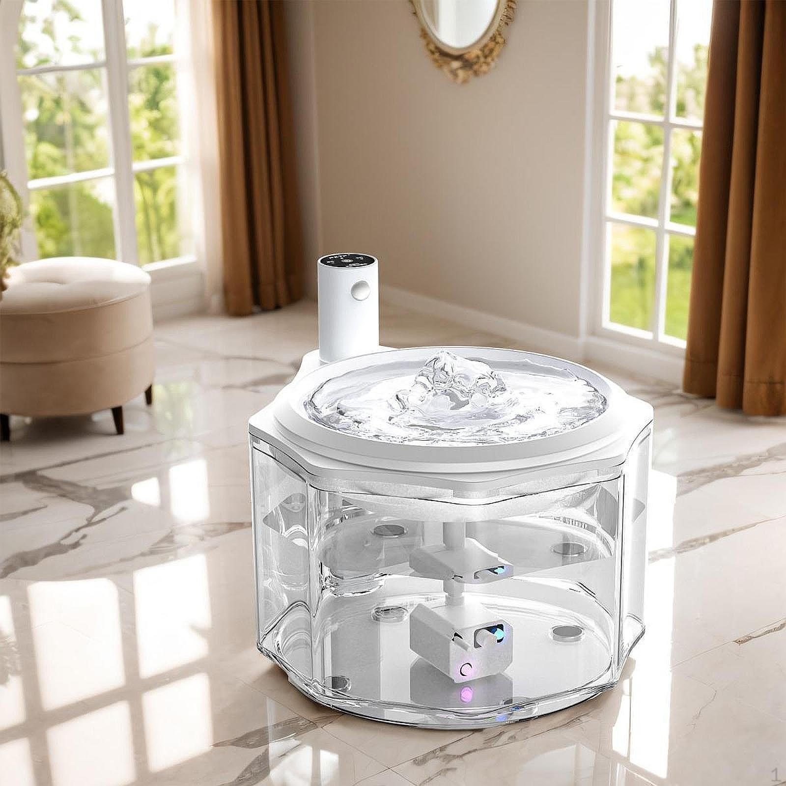 

Автоматичний диспенсер для котячої води з фільтрацією для використання в приміщенні білий