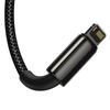 Kabel Usb 3W1 Baseus Tungsten Gold, Usb Do Micro Usb / Usb-C / Lightning, 3.5A, 1.5M (Czarny)