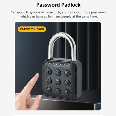 Smart Lock Smart Visací zámek Robustní a odolný visací zámek pro zavazadla, kufr, dveře Tlačítko Visací zámek CR2032