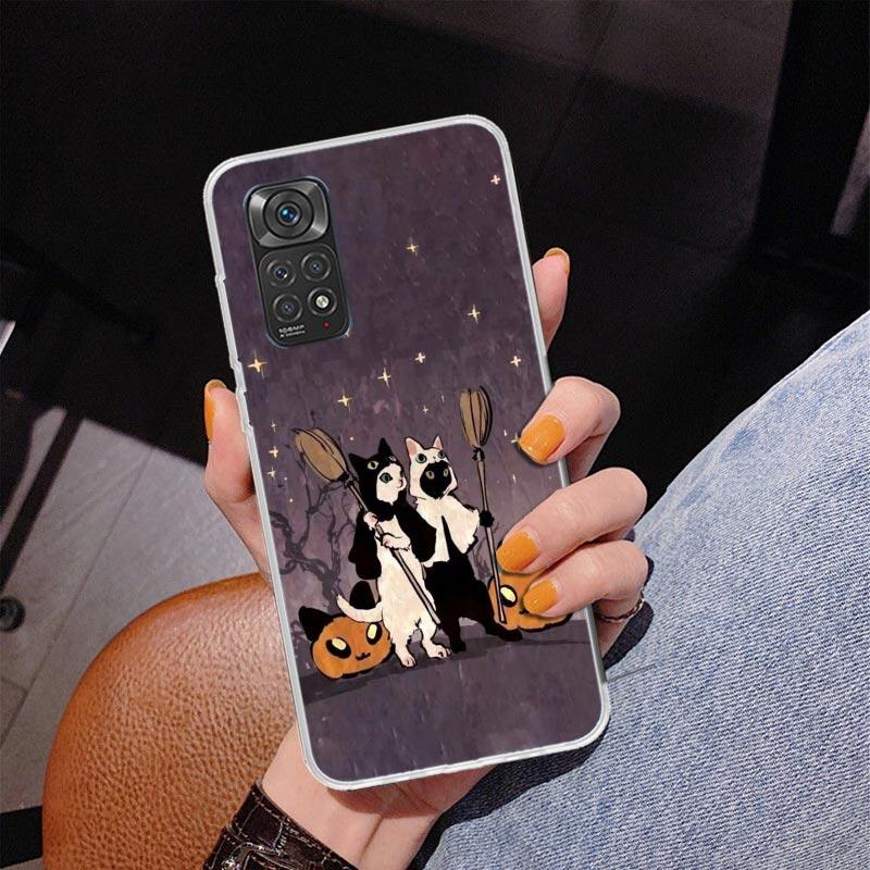 Witch And Cat Colorful Cute Phone Case For Xiaomi Redmi Note 15 14 13 12S 12 11 Pro Plus 14S 11S 11E 10 10S 11T 5G Personalized
