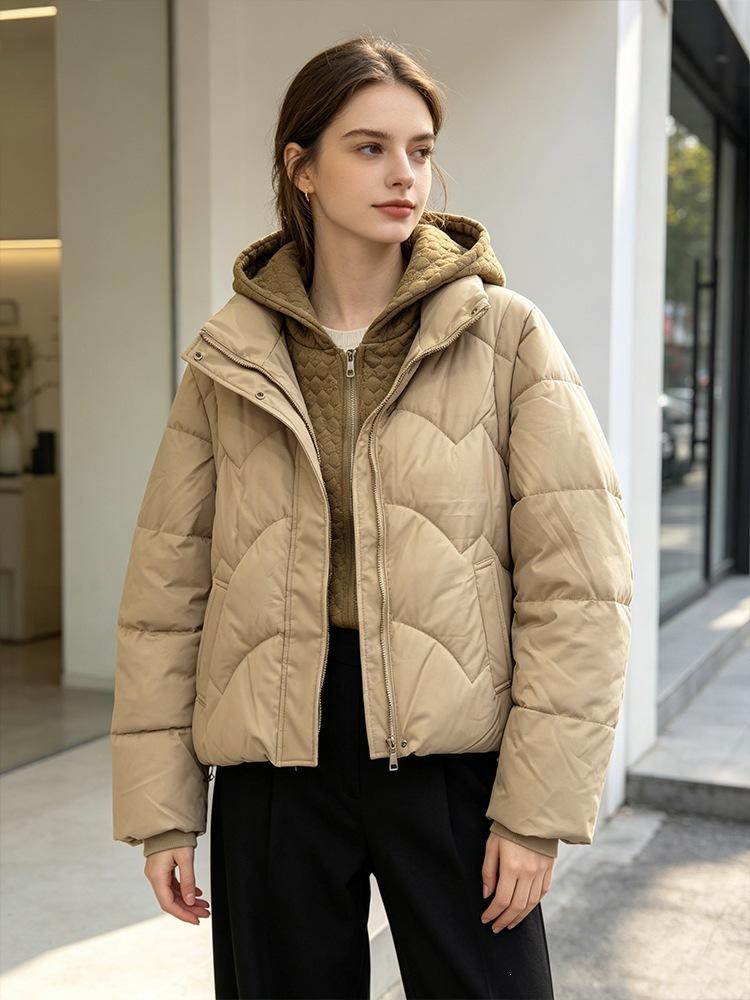 Removable and thickened new down padded jacket jacket winter padded jacket women's short fashion casual hooded