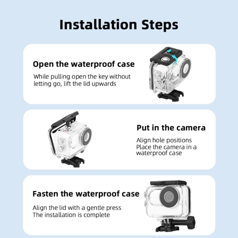 Waterproof Diving Housing Cover for GO3 Camera Capture Amazing Photos In Water