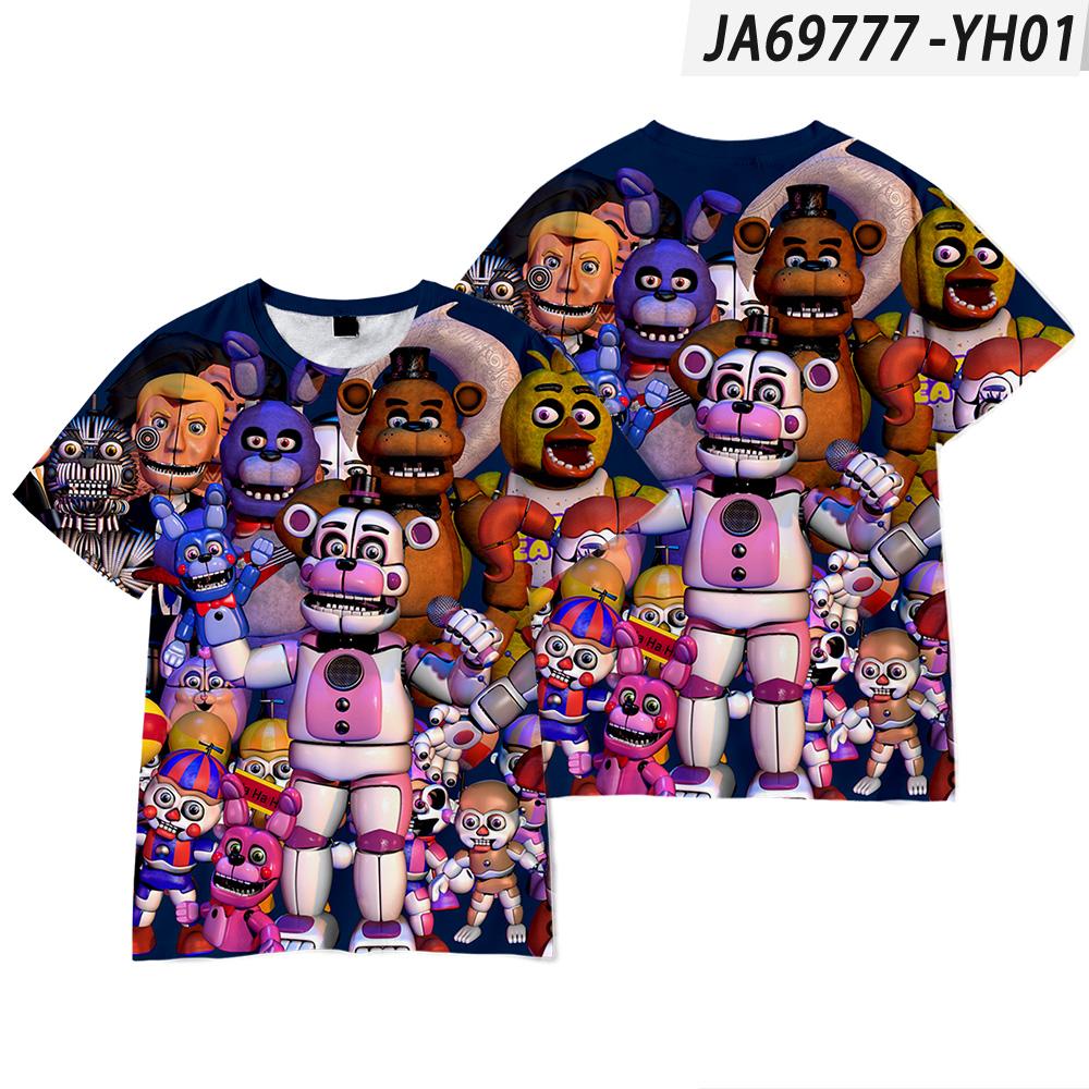Five Nights At Freddys Tričko Dětské Streetwear Krátký rukáv Dětská trička Chlapci Dívky Topy Muži Ženy Oblečení Tričko